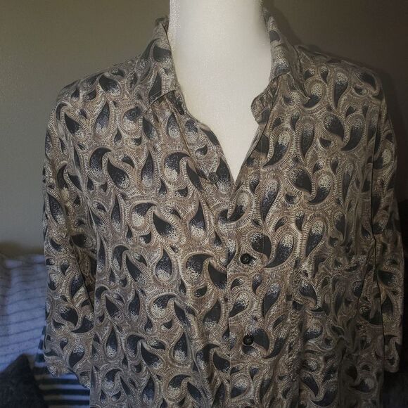 Chiamare Vintage 100% Silk Paisley Shirt - Picture 9 of 11